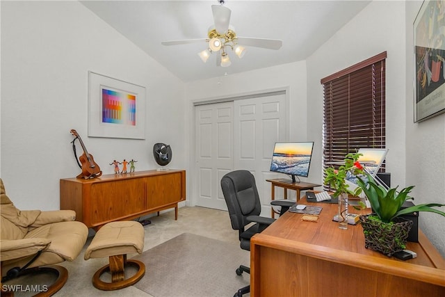 28908 Marsh Elder Ct, Bonita Springs, FL 34135 - carpeted home office with ceiling fan