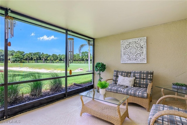 28908 Marsh Elder Ct, Bonita Springs, FL 34135 - sunroom featuring view of wooded area and golf course view