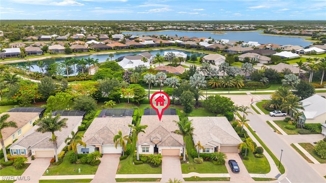 14687 Topsail Dr, Naples, FL 34114 - aerial view of residential area with a large body of water