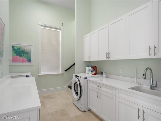 434 Conners Ave, Naples, FL 34108 - laundry room featuring cabinet space and independent washer and dryer