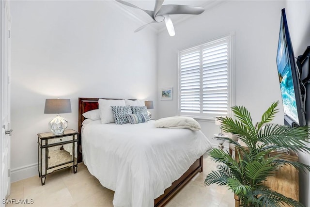 434 Conners Ave, Naples, FL 34108 - bedroom featuring light tile patterned floors and ceiling fan
