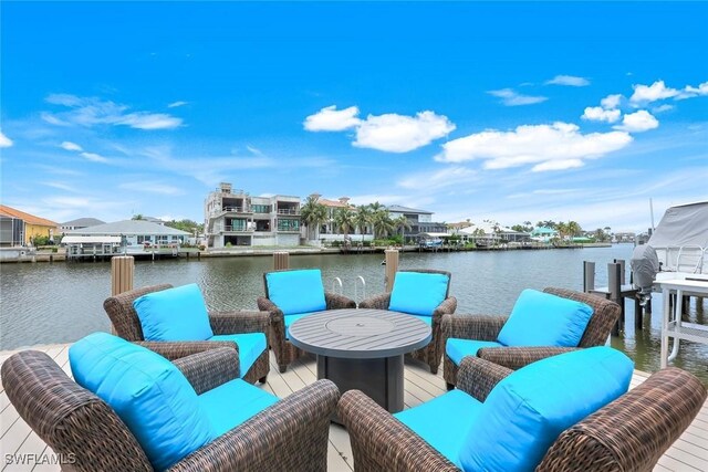 434 Conners Ave, Naples, FL 34108 - dock featuring a water view and a residential view