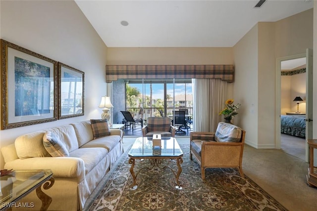 795 Bentwater Cir Unit 202, Naples, FL 34108 - living area featuring carpet floors and baseboards