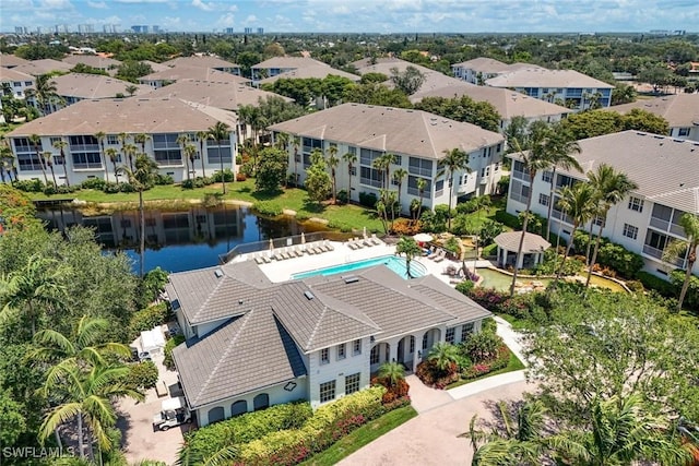 795 Bentwater Cir Unit 202, Naples, FL 34108 - aerial view of residential area with a large body of water