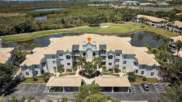 16410 Millstone Cir Unit 102, Fort Myers, FL 33908 - aerial view of a nearby body of water and a golf course