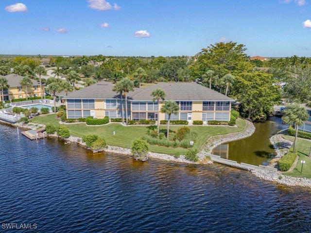 1155 Mainsail Dr Unit 503, Naples, FL 34114 - aerial view of property and surrounding area with a large body of water
