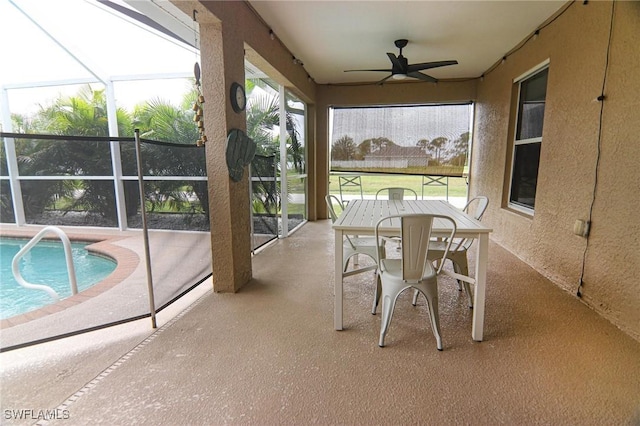 1129 NW 19th Ave, Cape Coral, FL 33993 - sunroom / solarium with a ceiling fan