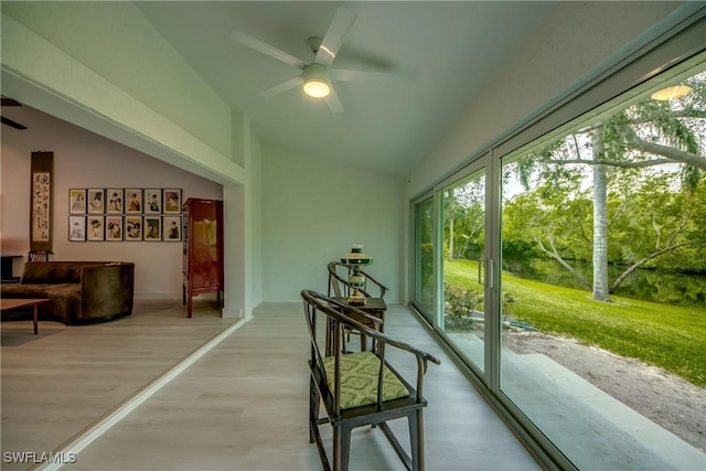 15371 River Vista Dr Unit 803, North Fort Myers, FL 33917 - sunroom / solarium featuring lofted ceiling