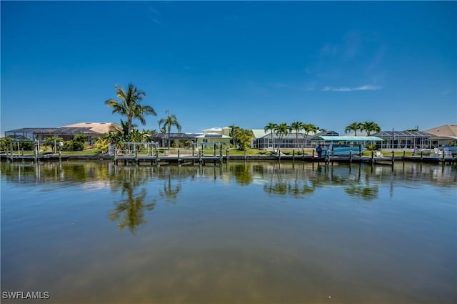 141 SW 39th St, Cape Coral, FL 33914 - water view featuring nearby suburban area and a dock
