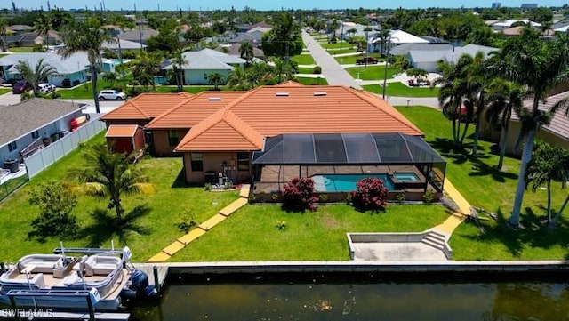141 SW 39th St, Cape Coral, FL 33914 - aerial perspective of suburban area featuring a nearby body of water