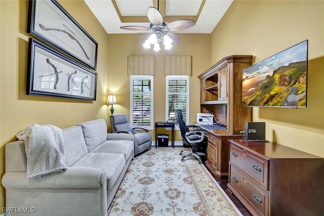 7748 Classics Dr, Naples, FL 34113 - office with a ceiling fan