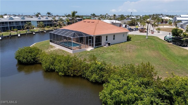 2871 Bracci Dr, Saint James City, FL 33956 - aerial perspective of suburban area with a nearby body of water