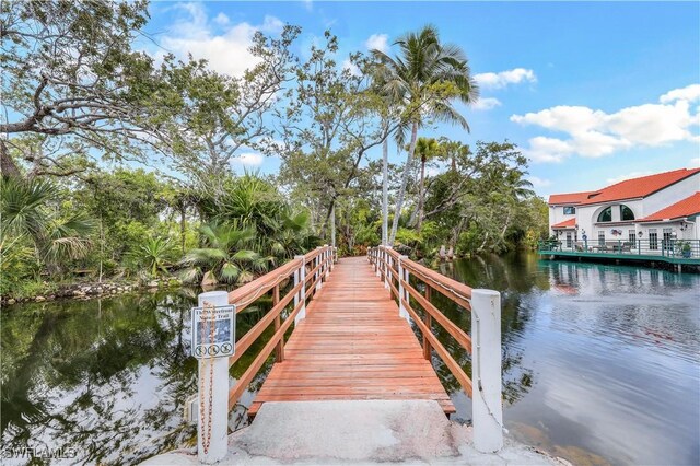 2249 Anchorage Ln Unit B, Naples, FL 34104 - dock with a water view