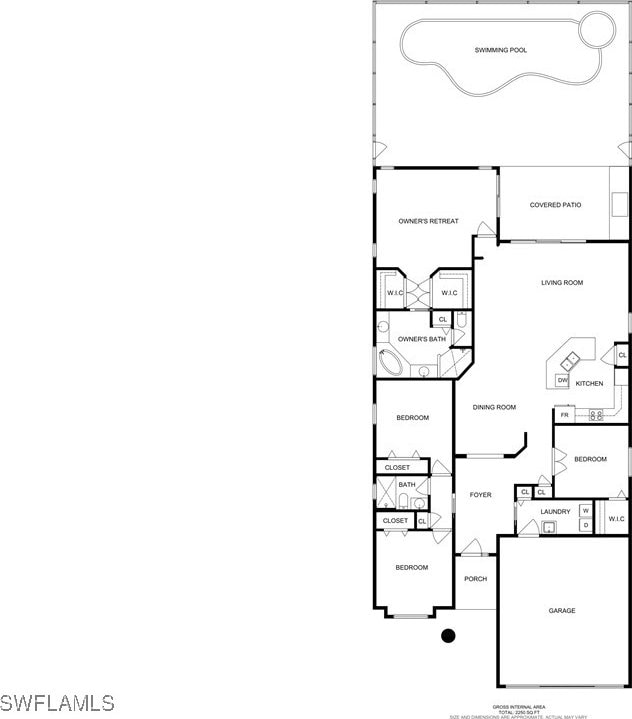 12732 Kinross Ln, Naples, FL 34120 - floor plan / room layout