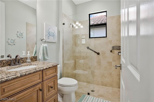 12732 Kinross Ln, Naples, FL 34120 - full bath with toilet, a stall shower, and vanity