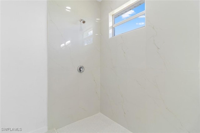 3507 41st St SW, Lehigh Acres, FL 33976 - full bathroom featuring a marble finish shower