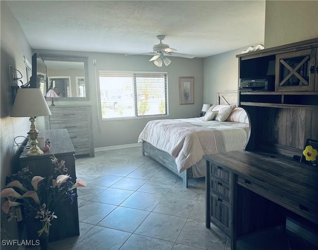 11460 Caravel Cir Unit 5009, Fort Myers, FL 33908 - bedroom with tile patterned floors, baseboards, and ceiling fan
