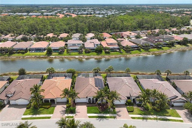 4551 Tamarind Way, Naples, FL 34119 - aerial view of residential area featuring a nearby body of water