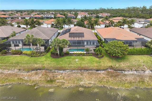 4551 Tamarind Way, Naples, FL 34119 - aerial view of residential area with a pool and a large body of water