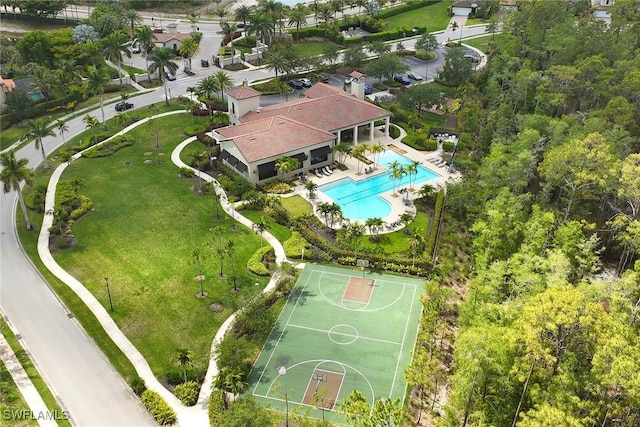 4551 Tamarind Way, Naples, FL 34119 - drone / aerial view of a pool area