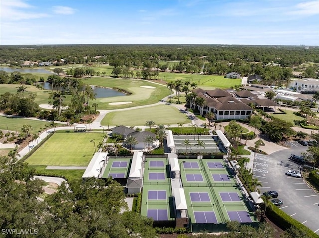 171 Via Napoli, Naples, FL 34105 - aerial overview of property's location featuring a large body of water, a local golf course, and nearby suburban area