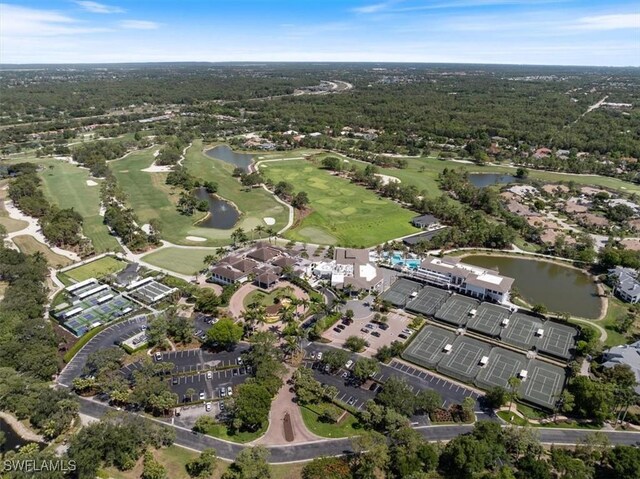 171 Via Napoli, Naples, FL 34105 - aerial view of property's location with a large body of water and a golf club