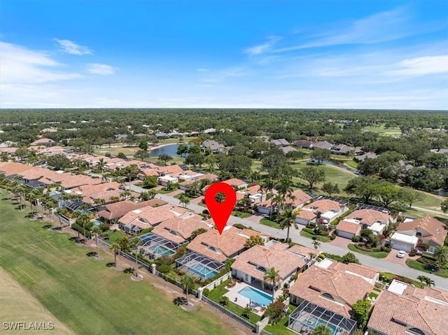 171 Via Napoli, Naples, FL 34105 - aerial overview of property's location with a large body of water, a local golf course, and nearby suburban area