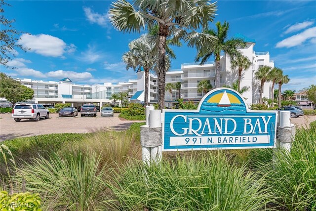 991 N Barfield Dr Unit 110, Marco Island, FL 34145 - community / neighborhood sign featuring uncovered parking