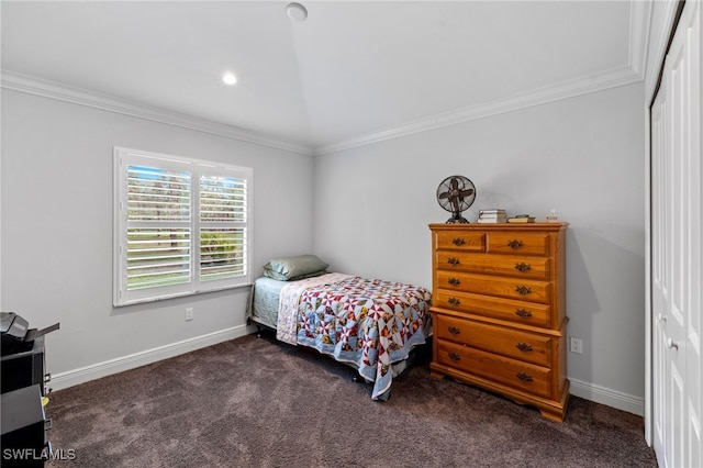1187 16th Ave NE, Naples, FL 34120 - carpeted bedroom with crown molding and baseboards