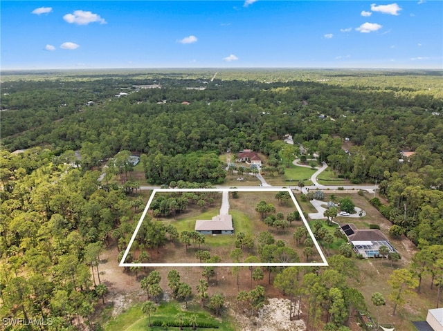 1187 16th Ave NE, Naples, FL 34120 - aerial overview of property's location with a forest and property boundaries highlighted