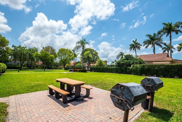 6900 Huntington Lakes Cir Unit 102, Naples, FL 34119 - view of patio featuring grilling area