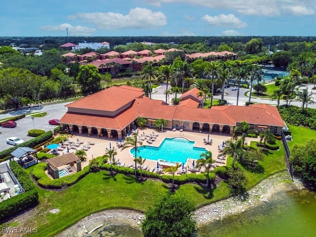 6900 Huntington Lakes Cir Unit 102, Naples, FL 34119 - aerial view of a pool