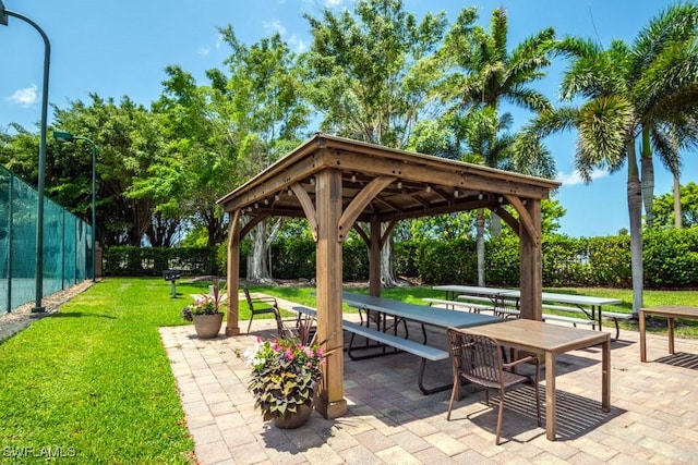 6900 Huntington Lakes Cir Unit 102, Naples, FL 34119 - view of patio featuring a gazebo