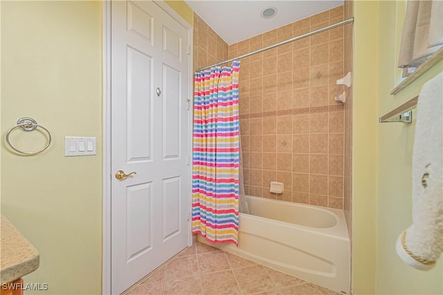 10212 Mimosa Silk Dr, Fort Myers, FL 33913 - full bathroom with tile patterned flooring and shower / tub combo with curtain