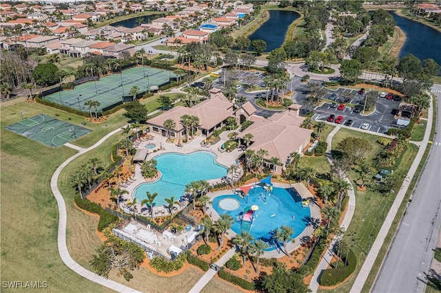 10212 Mimosa Silk Dr, Fort Myers, FL 33913 - aerial view of property's location with a pool and a large body of water