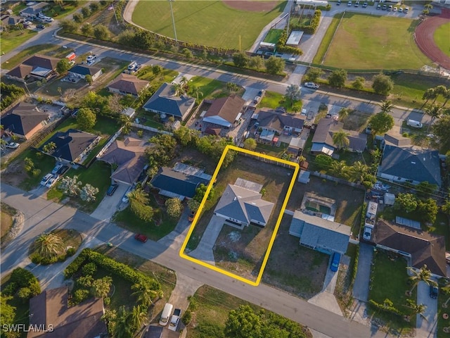 3091 52nd St SW, Naples, FL 34116 - aerial view of residential area featuring property parcel outlined