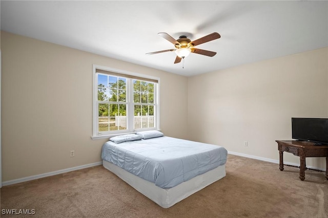 2016 Fitch Ave, Alva, FL 33920 - bedroom with carpet flooring, baseboards, and a ceiling fan