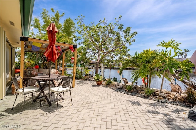 155 Donna Ct, Punta Gorda, FL 33950 - view of patio / terrace featuring outdoor dining space and a water view