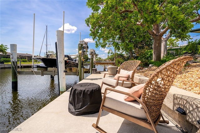 155 Donna Ct, Punta Gorda, FL 33950 - dock area featuring boat lift and a water view