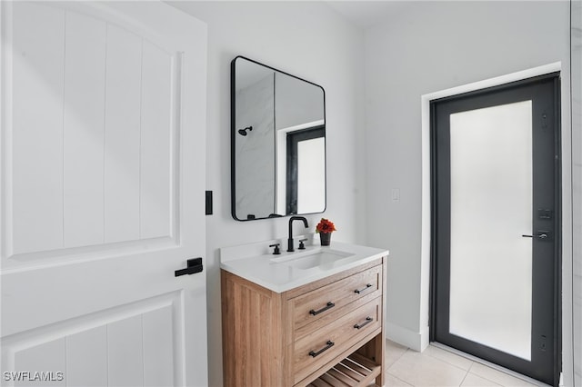 2815 45th St W, Lehigh Acres, FL 33971 - bathroom with vanity and tile patterned flooring
