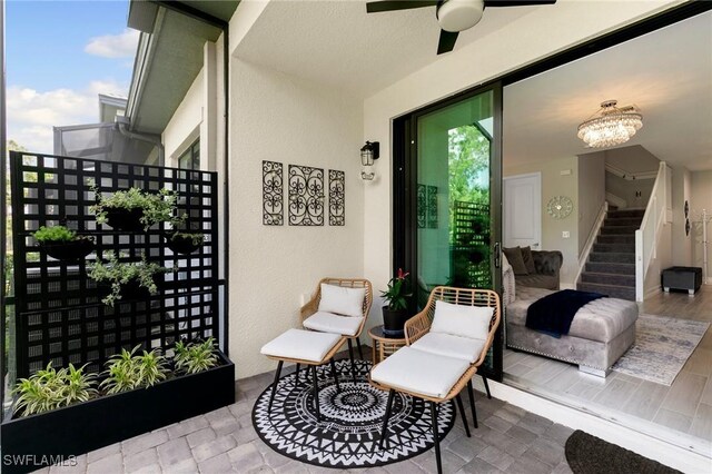 7619 Morgan Way, Naples, FL 34119 - view of patio / terrace with stairway
