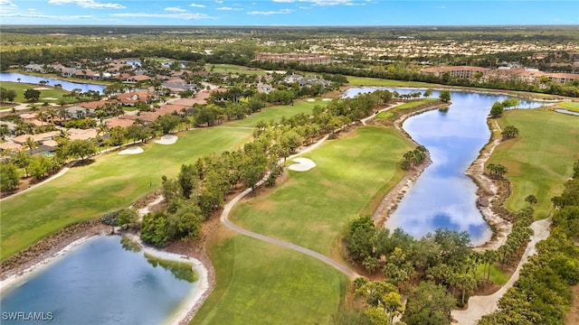 14500 Marsala Way, Naples, FL 34109 - aerial overview of property's location featuring nearby suburban area, a large body of water, a local golf course, and a tree filled landscape