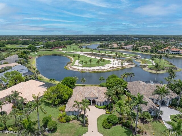 2366 Alexander Palm Dr, Naples, FL 34105 - aerial overview of property's location with nearby suburban area and a large body of water