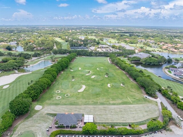 2366 Alexander Palm Dr, Naples, FL 34105 - aerial view of property and surrounding area featuring a large body of water, a golf club, and nearby suburban area