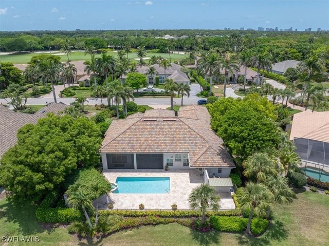 2366 Alexander Palm Dr, Naples, FL 34105 - aerial view of residential area featuring a pool area