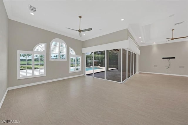 2366 Alexander Palm Dr, Naples, FL 34105 - unfurnished room with a ceiling fan, baseboards, and recessed lighting