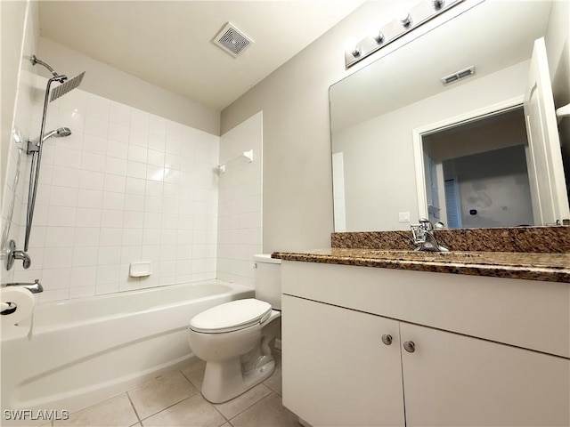 10350 Washingtonia Palm Way Unit 4213, Fort Myers, FL 33966 - full bath with vanity, toilet, bathtub / shower combination, and tile patterned floors