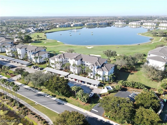 10350 Washingtonia Palm Way Unit 4213, Fort Myers, FL 33966 - aerial view of property and surrounding area featuring a large body of water and a golf club
