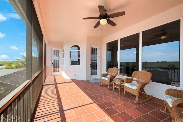 1128 NW 43rd Ave, Cape Coral, FL 33993 - sunroom / solarium featuring ceiling fan