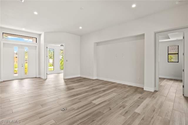 2110 SW 52nd Ter, Cape Coral, FL 33914 - entryway with light wood-style floors, baseboards, and recessed lighting
